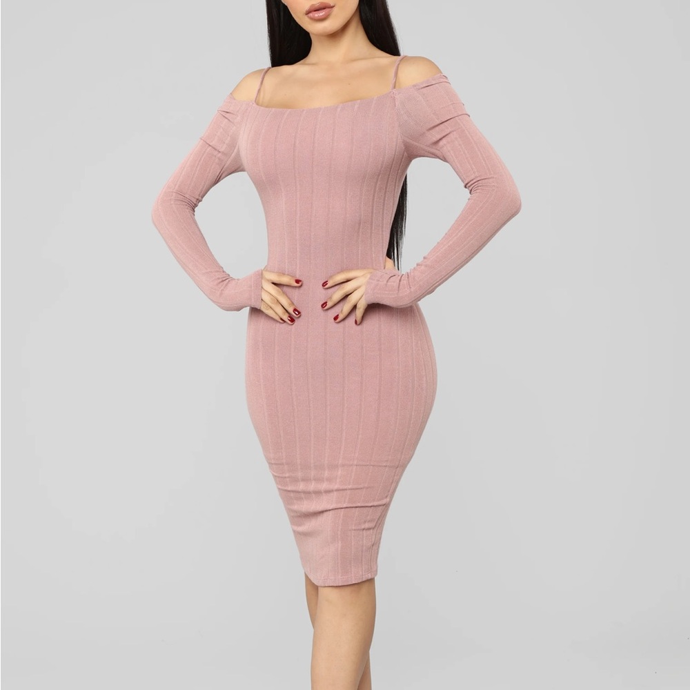 Fashion Nova mauve midi dress
